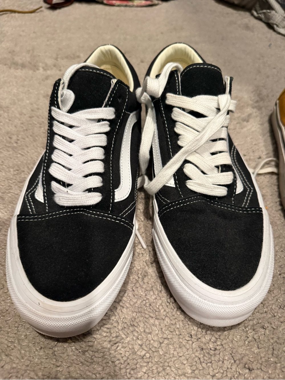 Vans Black and White Old Skool Low-Top Sneakers